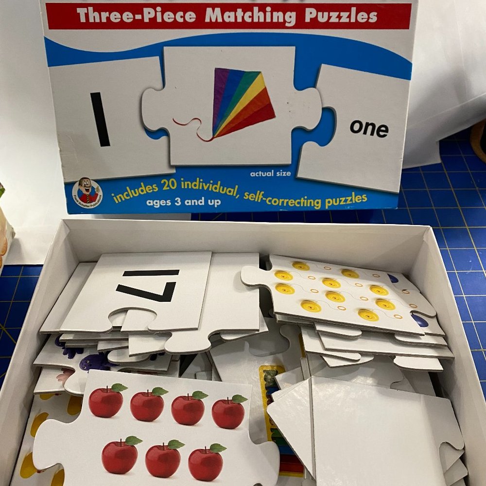 Numbers Three-Piece Matching Puzzles